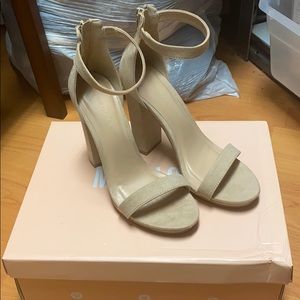 Nude Chunky Heel Sandals